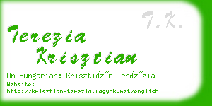 terezia krisztian business card